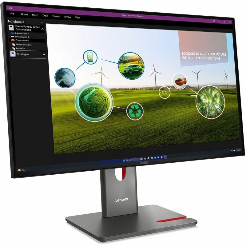 THINKVISION P27Q-40 27IN QHD WITH EYE-CARING NATURAL LOW BLUE LI - Thumbnail 1