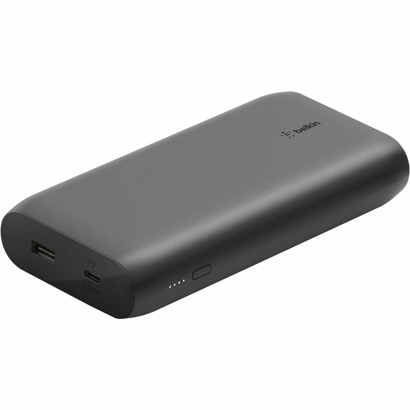 Belkin 30W USB-C 2-Port Power Bank - 20k mAh - 1xUSB-C (30W), 1xUSB-A (12W) - Portable Charger - Black - Thumbnail 1