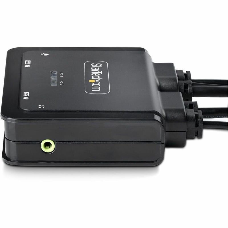 StarTech.com 2-Port Hybrid USB-C DisplayPort Cable KVM Switch, 4K 60Hz, Compact KVM with 6ft/1.8m USB-A & 4ft/1.2m USB-C Integrated Cables - Thumbnail 4