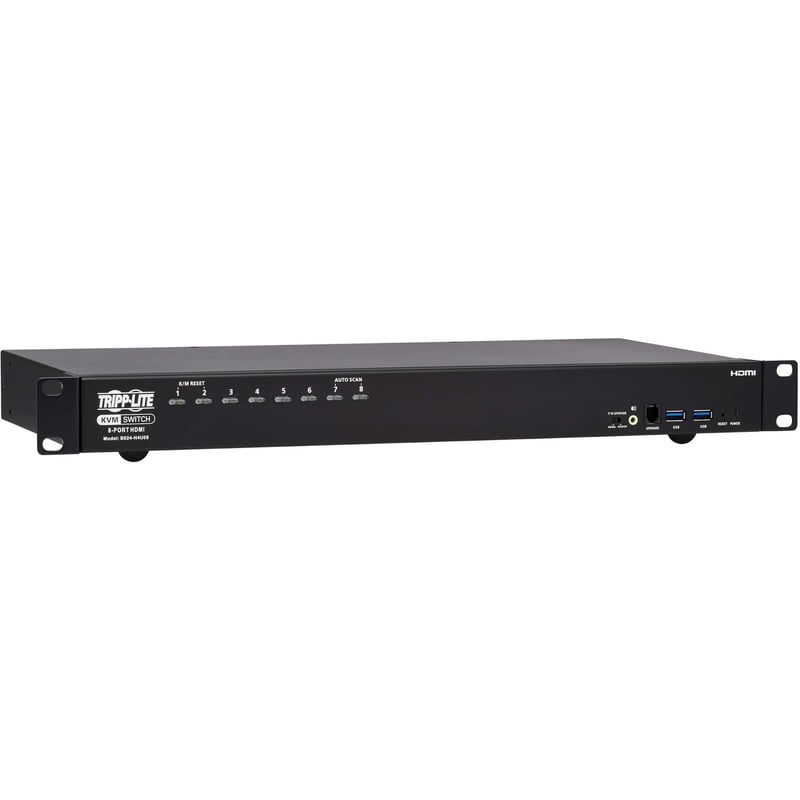 Tripp Lite by Eaton 8-Port 4K HDMI/USB KVM Switch - 4K 60 Hz Video/Audio, USB Peripheral Sharing, 1U Rack-Mount - Thumbnail 1