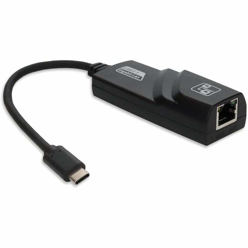 AddOn USB 3.1 (C) Male to RJ-45 Female Black Adapter - Thumbnail 3