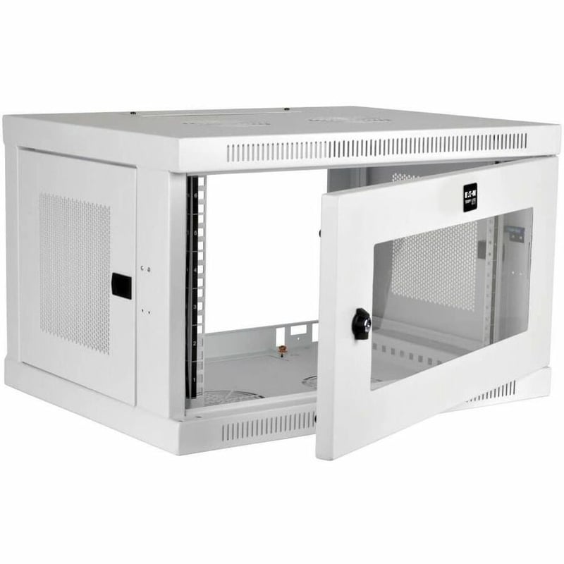 Tripp Lite by Eaton SmartRack 6U Low-Profile Switch-Depth Wall-Mount Mini Rack Enclosure Clear Acrylic Window White - Thumbnail 3