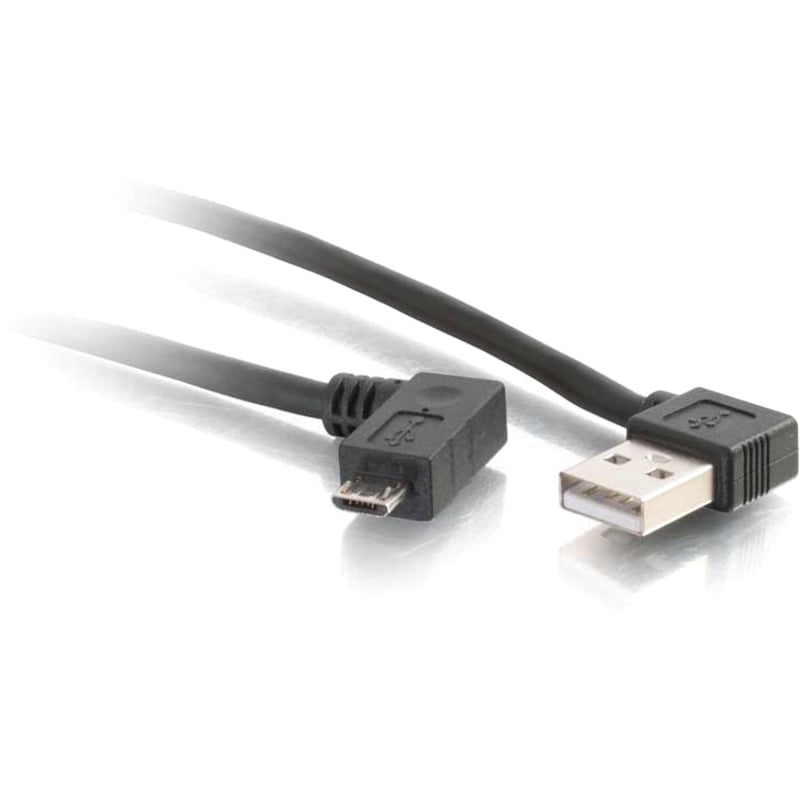 C2G 1m USB A to Micro-USB B Cable with Right Angeled Connectors-USB 2.0 3ft - Thumbnail 4