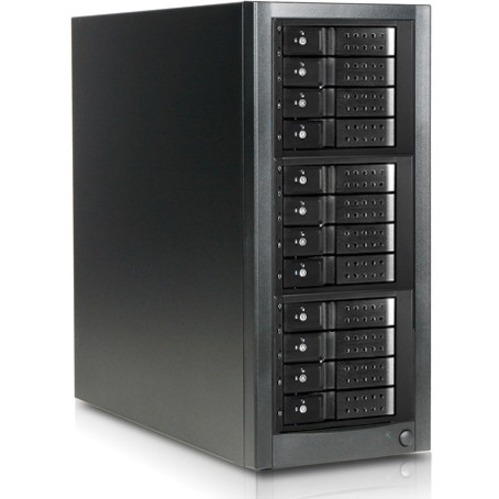RAIDage JAGE9BT12HDBK-DE Drive Enclosure 12Gb/s SAS, SATA/600 - Mini-SAS HD Host Interface Tower - Black - Thumbnail 2