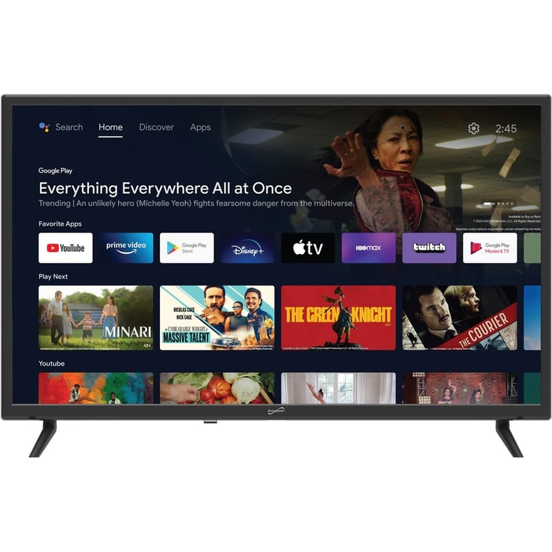 Supersonic SC-3250GTV 32" Smart LED-LCD TV - HDTV - Black - Thumbnail 3