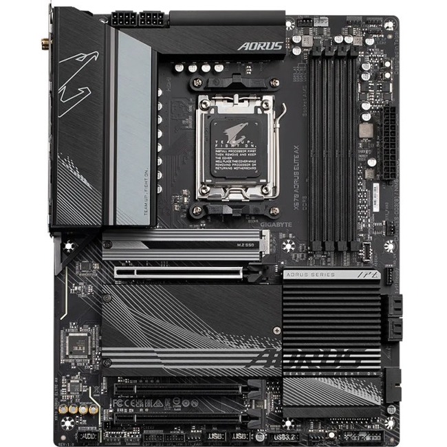 Aorus X670 ELITE AX Gaming Desktop Motherboard - AMD X670 Chipset - Socket AM5 - ATX - Thumbnail 1