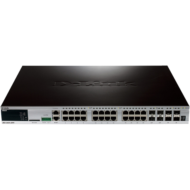 D-Link xStack DGS-3420-28PC Layer 3 Switch
