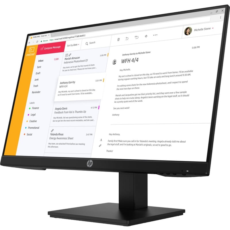 HPI SOURCING - NEW P24 G4 24" Class Full HD LCD Monitor - 16:9 - Thumbnail 1