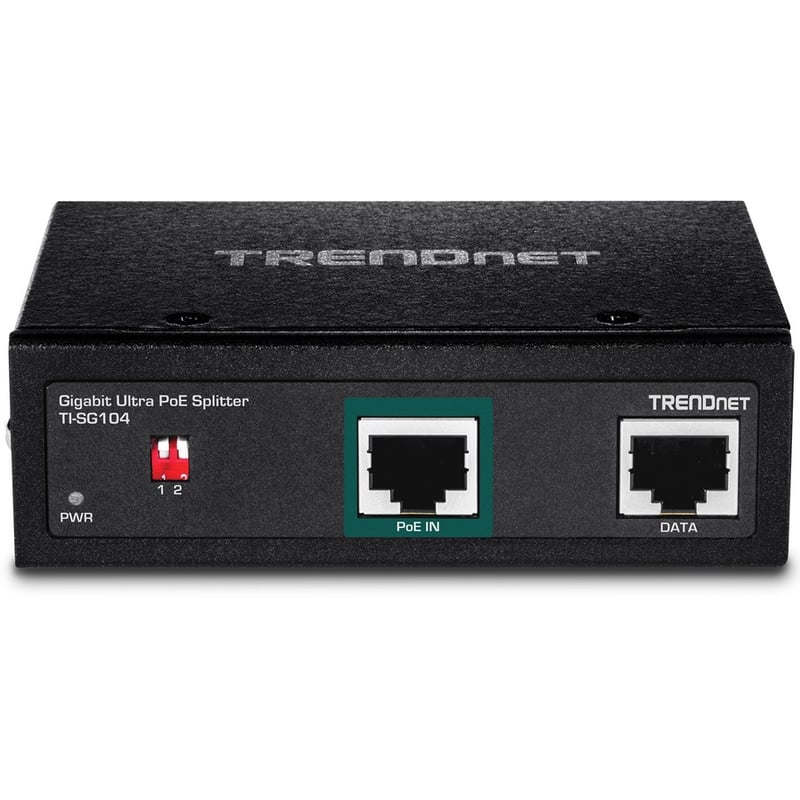 TRENDnet Industrial Gigabit UPoE Splitter, Dual DC Power Outputs, DIN-Rail or Wall-Mountable, Adjustable Voltage Output, TI-SG104 - Thumbnail 2