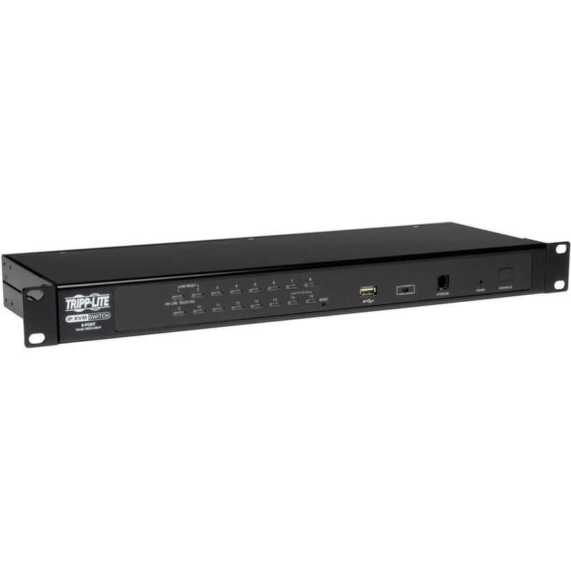 Tripp Lite by Eaton 16-Port Rackmount KVM Switch w/ Built in IP and On Screen Display 1U - Thumbnail 1