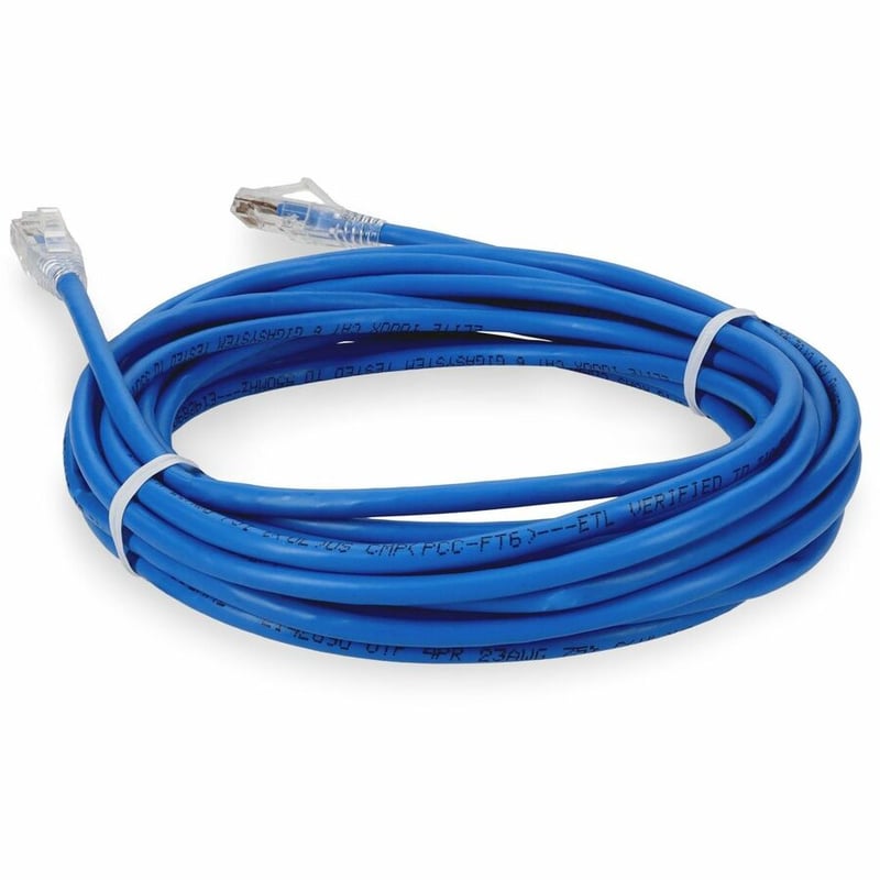 AddOn 45ft RJ-45 (Male) to RJ-45 (Male) Blue Cat6 Straight UTP Plenum-Rated Copper Patch Cable - Thumbnail 3