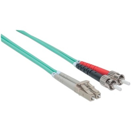 Intellinet Network Solutions Fiber Optic Patch Cable, ST/LC, OM3, 50/125, Multimode, Duplex, Aqua, 7 ft (2 m) - Thumbnail 2