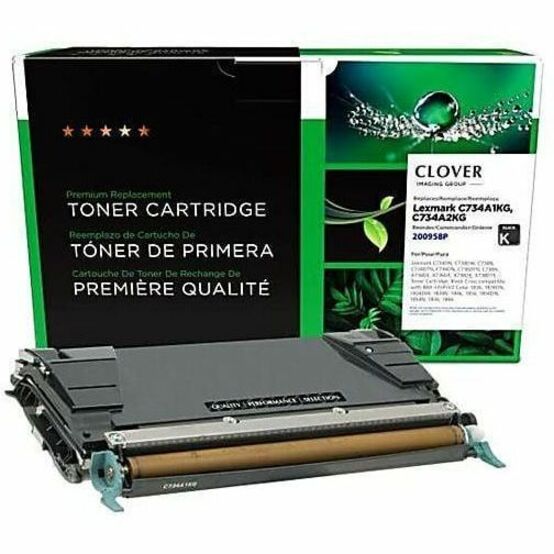 Clover Imaging Remanufactured Black Toner Cartridge for Lexmark C734 - Thumbnail 2