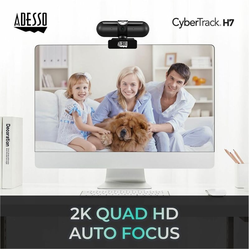 Adesso CyberTrack CyberTrack H7 Webcam - 4 Megapixel - 30 fps - USB 2.0 - TAA Compliant - Thumbnail 3