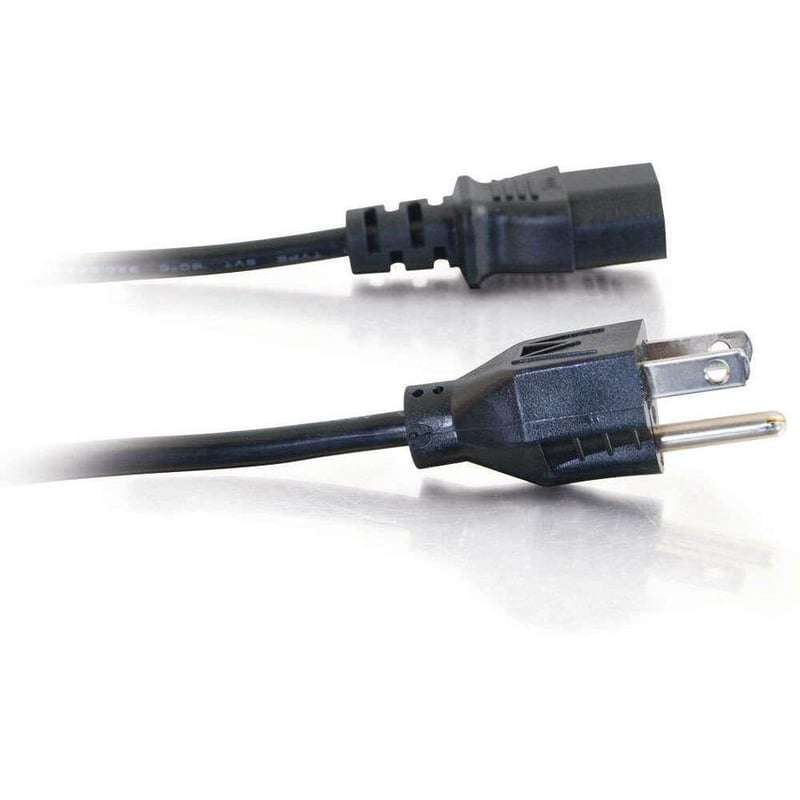 C2G 8ft Power Cord - 16 AWG - NEMA 5-15P to IEC320C13 - Computer Power - Thumbnail 4