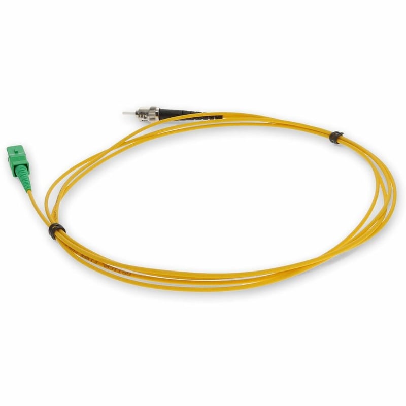 AddOn 2m ASC (Male) to ST (Male) Yellow OS2 Simplex Fiber OFNR (Riser-Rated) Patch Cable - Thumbnail 3