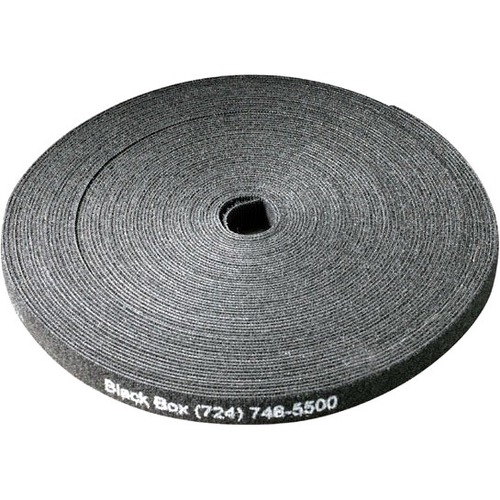 Black Box Hook and Loop Bundle Cable Wrap - 5/8" x 15', Black, 15-ft. (4.6-m) Roll - Thumbnail 1