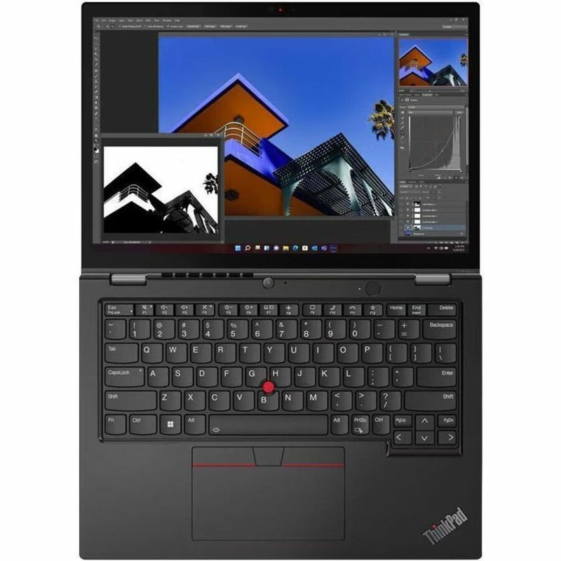 Lenovo ThinkPad L13 Yoga Gen 4 21FJ002DUS 13.3" Touchscreen Convertible 2 in 1 Notebook - WUXGA - Intel Core i7 13th Gen i7-1355U - 16 GB - 512 GB SSD - English Keyboard - Thunder Black - Thumbnail 2