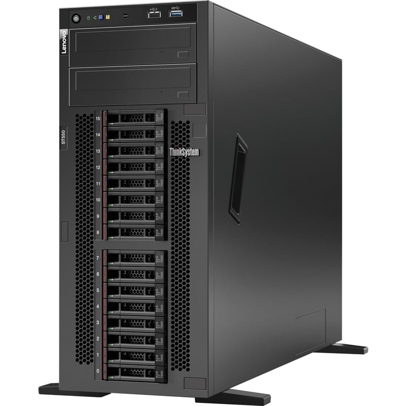 Lenovo ThinkSystem ST550 7X10A0E5NA 4U Tower Server - 1 Xeon Silver 4208 2.10 GHz - 32 GB RAM - 12Gb/s SAS, Serial ATA/600 Controller - Thumbnail 1