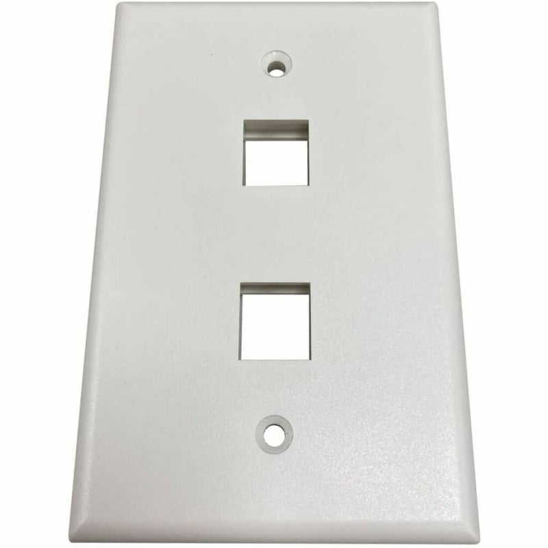 Eaton Tripp Lite Series Safe-IT 2-Port Single-Gang Keystone Wall Plate, Antibacterial, Ivory Matte, TAA - Thumbnail 1
