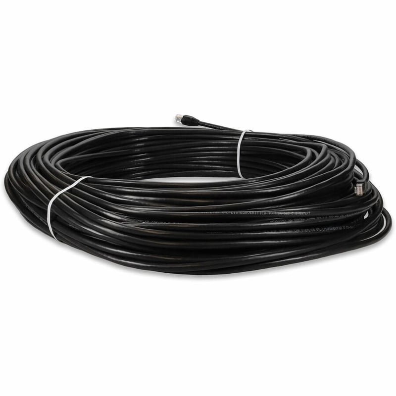 AddOn 200ft RJ-45 (Male) to RJ-45 (Male) Black Cat6 UTP PVC Outdoor Copper Patch Cable - Thumbnail 3