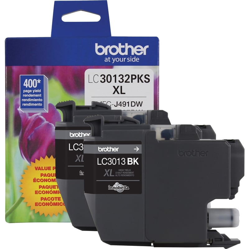 Brother LC30132PKS Original High Yield Inkjet Ink Cartridge - Black - 2 / Pack - Thumbnail 1