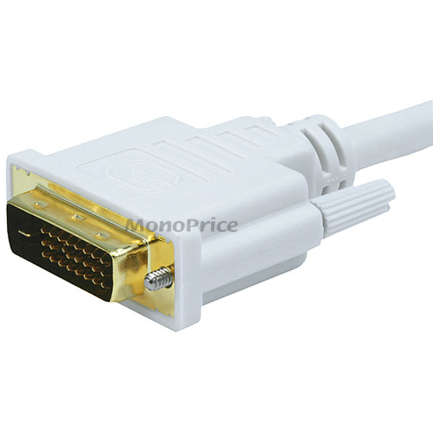 DISPLAYPORT TO DVI CABLE - WHITE 3FT - Thumbnail 2