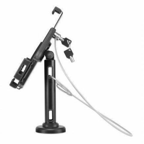 iPad & Tablet Desk Stand, Lockable, Wall Mountable, Secure Anti-Theft, 7.9" to 10.5" tablets, 360&deg; Rotation, +/- 70&deg; Tilt, 330&deg; Swivel, Black, Lifetime Warranty - Thumbnail 4