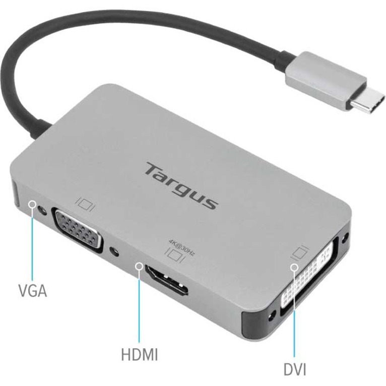 Targus USB-C Single Video Adapter with 4K HDMI/DVI/ VGA - Thumbnail 3