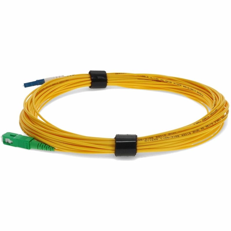 AddOn 20m ASC to LC Yellow OS2 Simplex Microboot, Snagless OFNR (Riser-Rated) SMF Fiber Patch Cable - Thumbnail 2