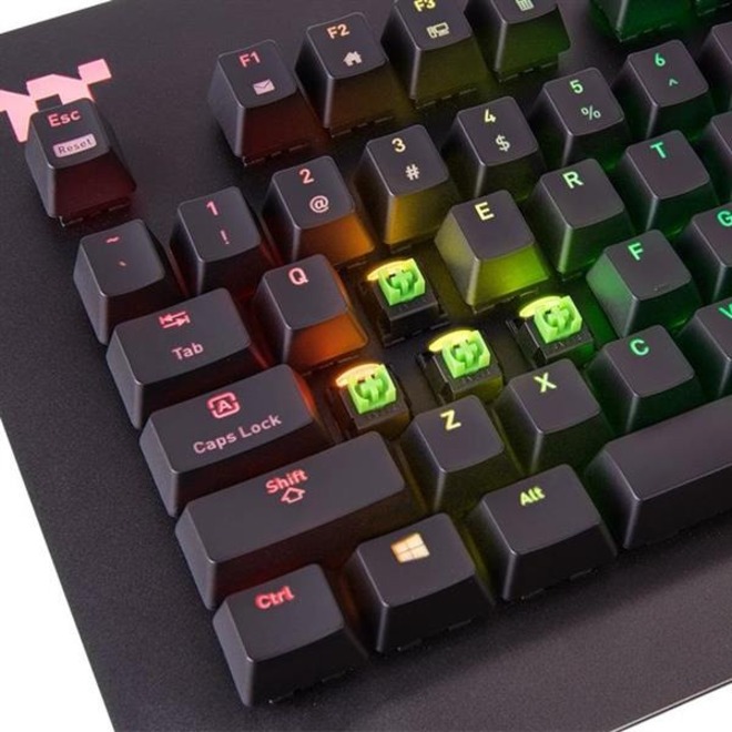 Tt eSPORTS Level 20 RGB Razer Green Gaming Keyboard - Thumbnail 3