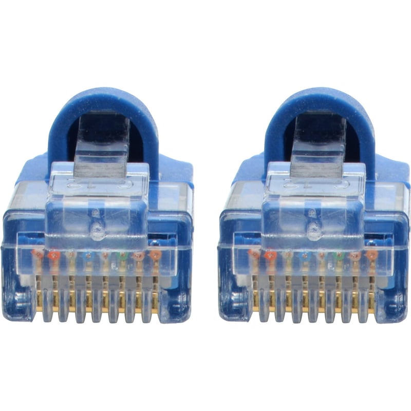 Eaton Tripp Lite Series Cat6a 10G Snagless Molded Slim UTP Ethernet Cable (RJ45 M/M), Blue, 1 ft. (0.31 m) - Thumbnail 3