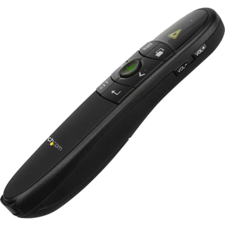 StarTech.com Wireless Presentation Remote with Green Laser Pointer - 90 ft. (27 m) - USB Presentation Clicker for Mac and Windows - Batteries Included - Wireless Slideshow and Volume Controls - Thumbnail 2