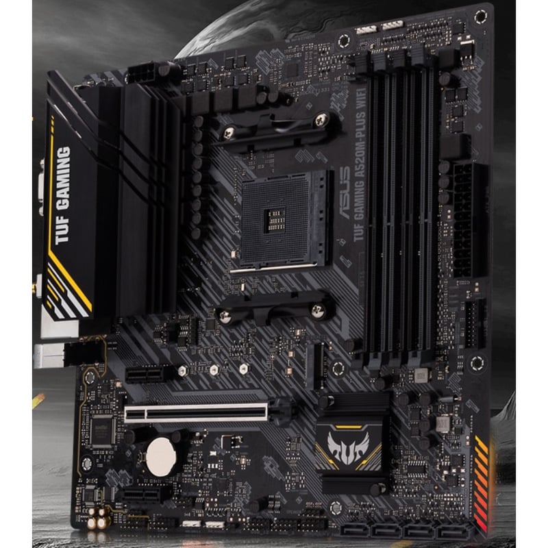 TUF GAMING A520M-PLUS WIFI Gaming Desktop Motherboard - AMD A520 Chipset - Socket AM4 - Micro ATX - Thumbnail 4
