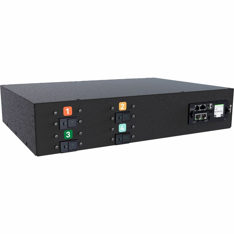 Vertiv PowerIT VP4U62A0 Upgradeable Monitored Input Level HD rPDU, Horizontal, Single Phase, 24 Combination C13/C19 Outlets, 60/63A, 240V, 2U - Thumbnail 1