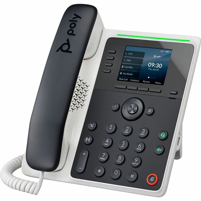 Poly Edge E220 IP Phone - Corded - Corded/Cordless - Bluetooth - Desktop, Wall Mountable - Black - Thumbnail 2