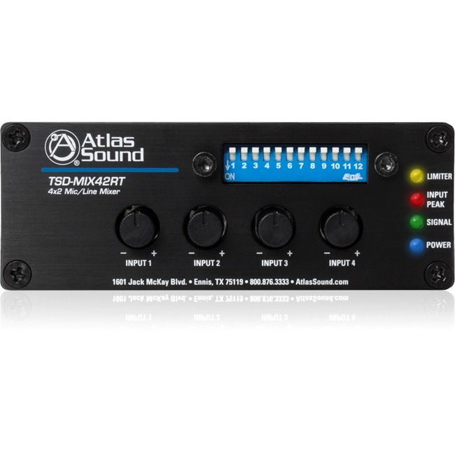 AtlasIED 4x2 Mic/Line Mixer with Priority Sense and Remote Control - Thumbnail 1