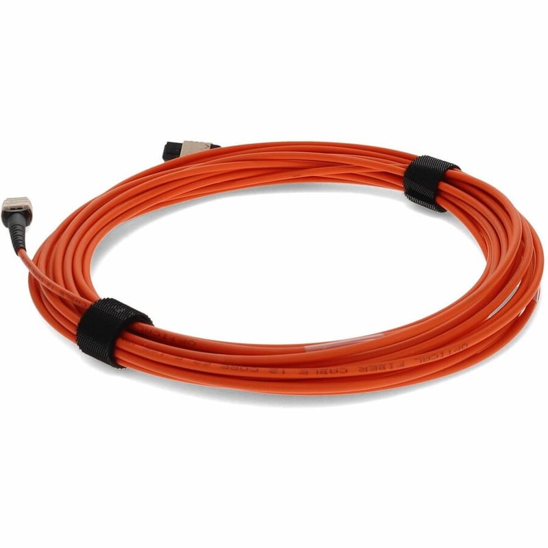 AddOn 1m MPO (Female) to MPO (Female) 12-Strand Orange OM1 Crossover Fiber OFNR (Riser-Rated) Patch Cable - Thumbnail 3