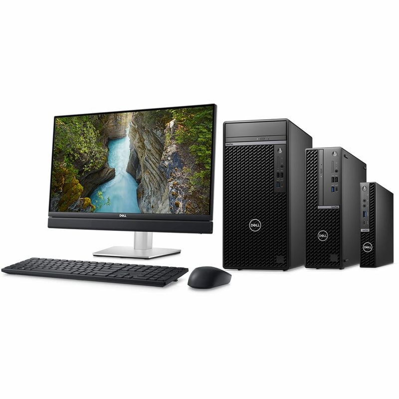 Dell OptiPlex 7000 7410 All-in-One Thin Client - Intel Pentium Gold G7400T Dual-core (2 Core) - Textured Black - Thumbnail 3