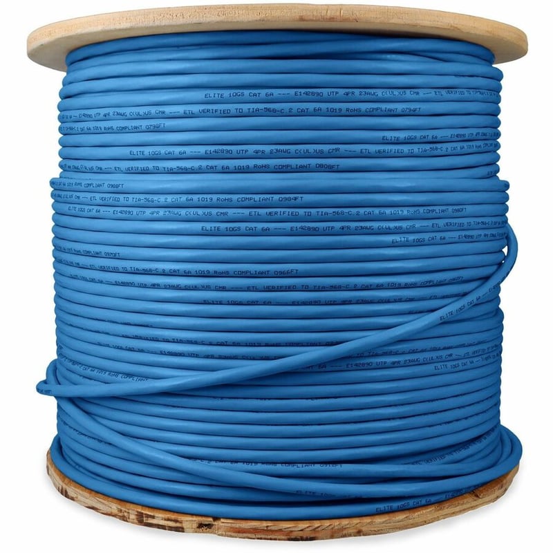 AddOn 1000ft Non-Terminated Blue Cat6A UTP PVC Copper Patch Cable - Thumbnail 4