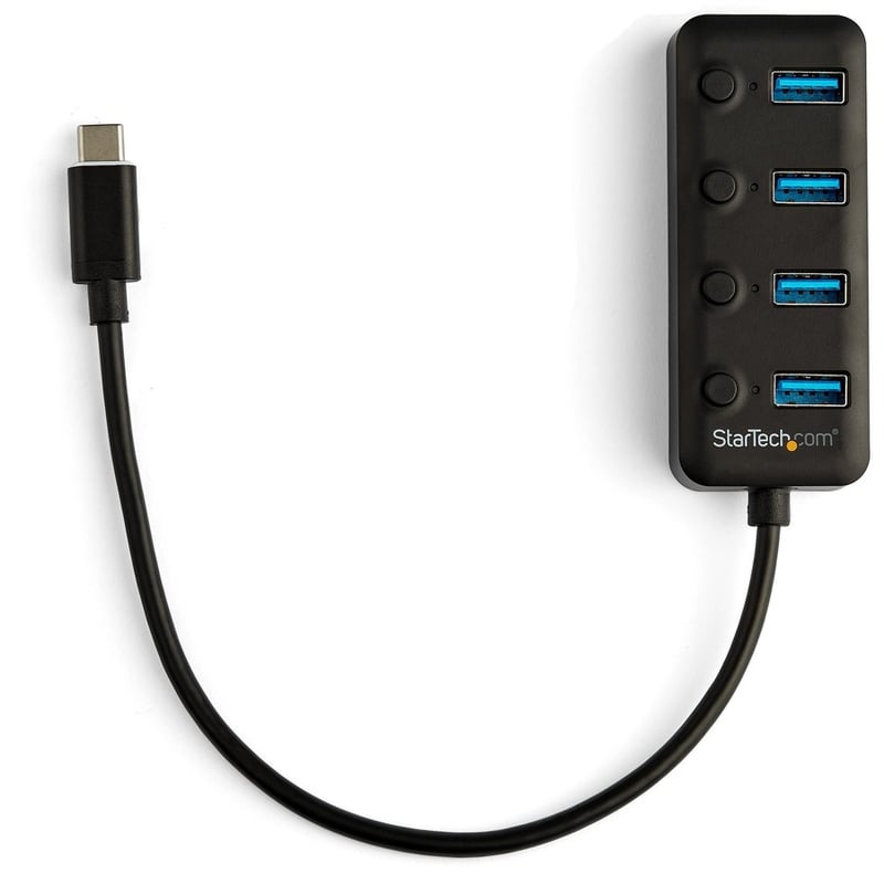 StarTech.com 4 Port USB C Hub - 4x USB 3.0 Type-A with Individual On/Off Port Switches - SuperSpeed 5Gbps USB 3.2 Gen 1 - Bus Powered - Thumbnail 4