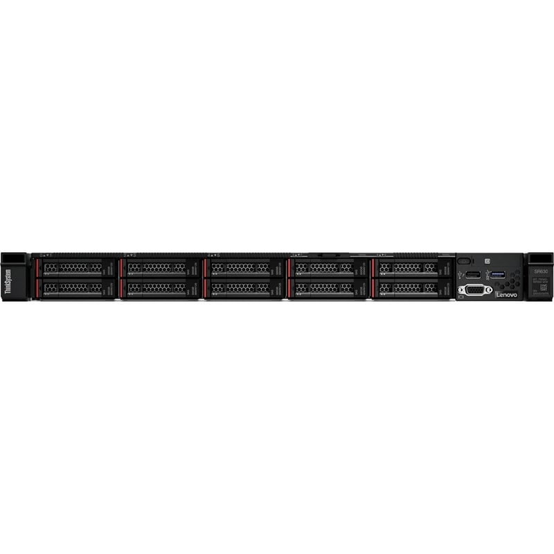 Lenovo ThinkSystem SR630 7X02A0HDNA 1U Rack Server - 1 Xeon Silver 4208 2.10 GHz - 32 GB RAM - Serial ATA, 12Gb/s SAS Controller