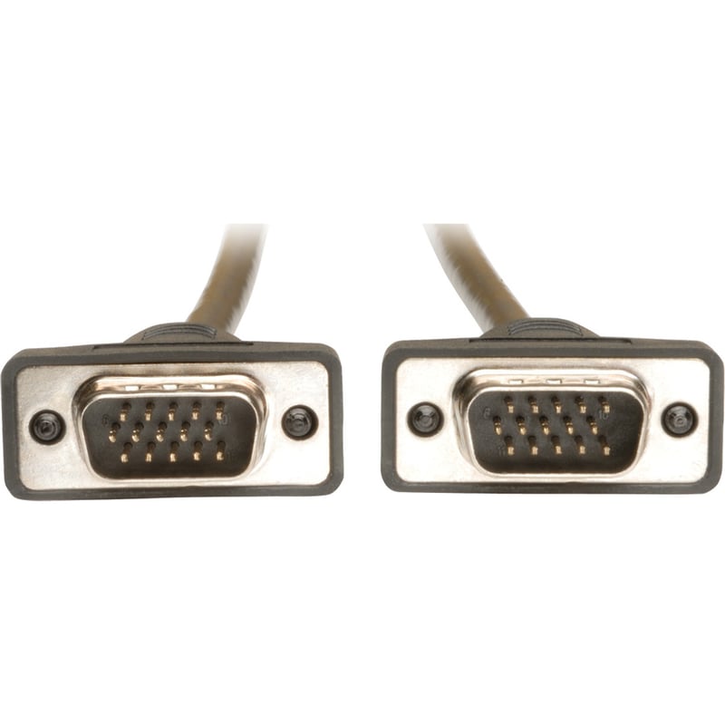 Eaton Tripp Lite Series Low-Profile VGA High-Resolution RGB Coaxial Cable (HD15 M/M), 25 ft. (7.62 m) - Thumbnail 2