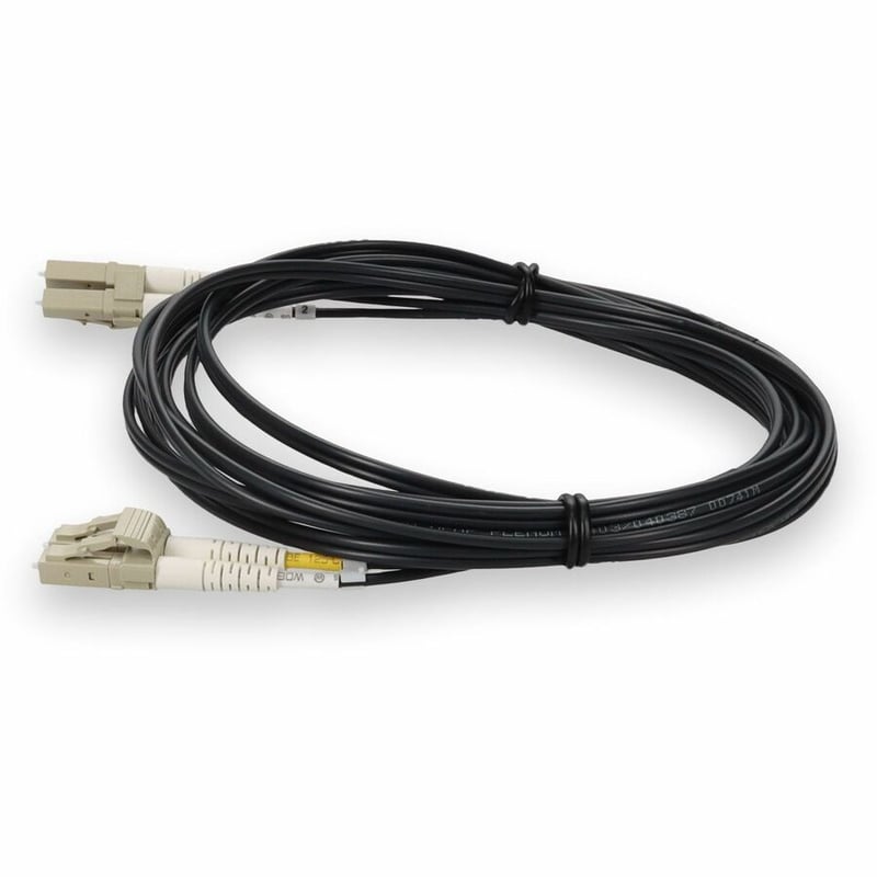 AddOn 3m LC to LC Black OM4 Duplex OFNP (Plenum-Rated) Fiber Patch Cable - Thumbnail 2