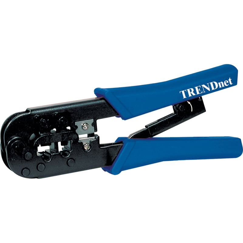 TRENDnet Crimping Tool, Crimp, Cut, And Strip Tool, For Any Ethernet or Telephone Cable, Built-In Cutter And Stripper, 8P-RJ-45 And 6P-RJ-12, RJ-11, All Steel Construction, Black, TC-CT68 - Thumbnail 2