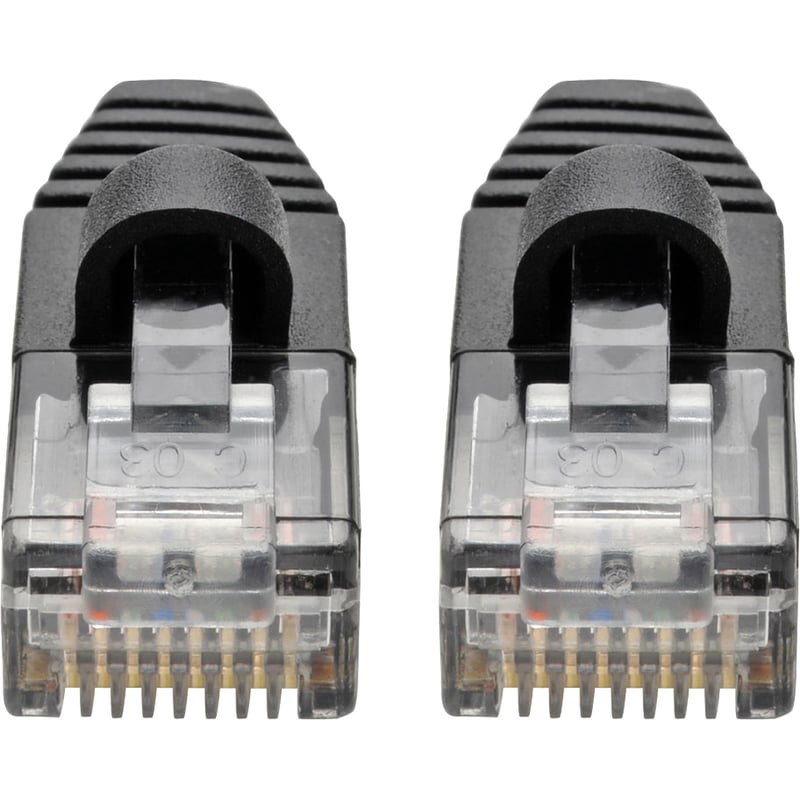 Eaton Tripp Lite Series Cat6a 10G Snagless Molded Slim UTP Ethernet Cable (RJ45 M/M), Black, 2 ft. (0.61 m) - Thumbnail 3