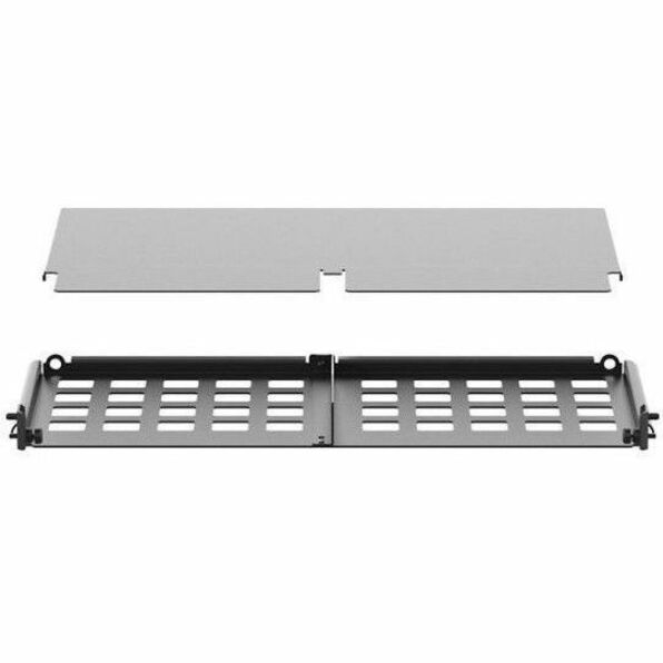 Panduit HD Flex Enclosure Slack Plate w/Rear 1RU, Black - Thumbnail 2