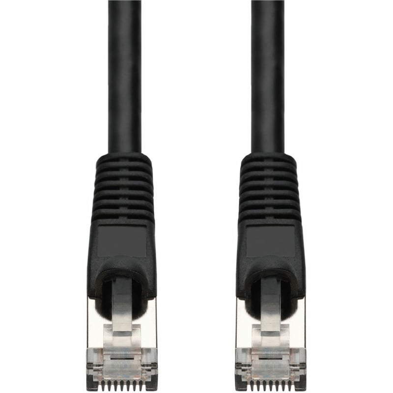 AddOn 7ft Black CAT 7 Shielded (S/FTP) PVC Ethernet Cable Snagless Bubble Boot RJ-45 M/M - Thumbnail 1