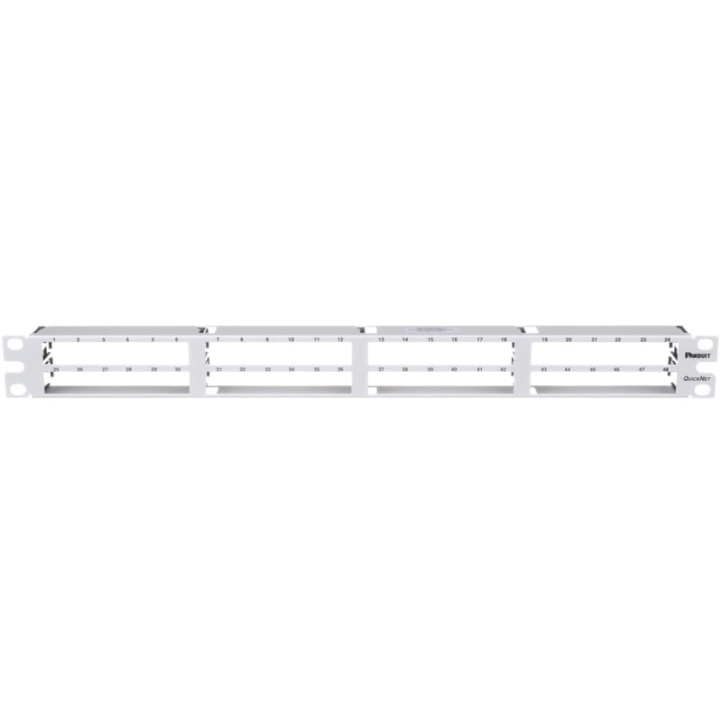 QN PATCH PANEL FLAT 48PT 1RU WHT EA - Thumbnail 1
