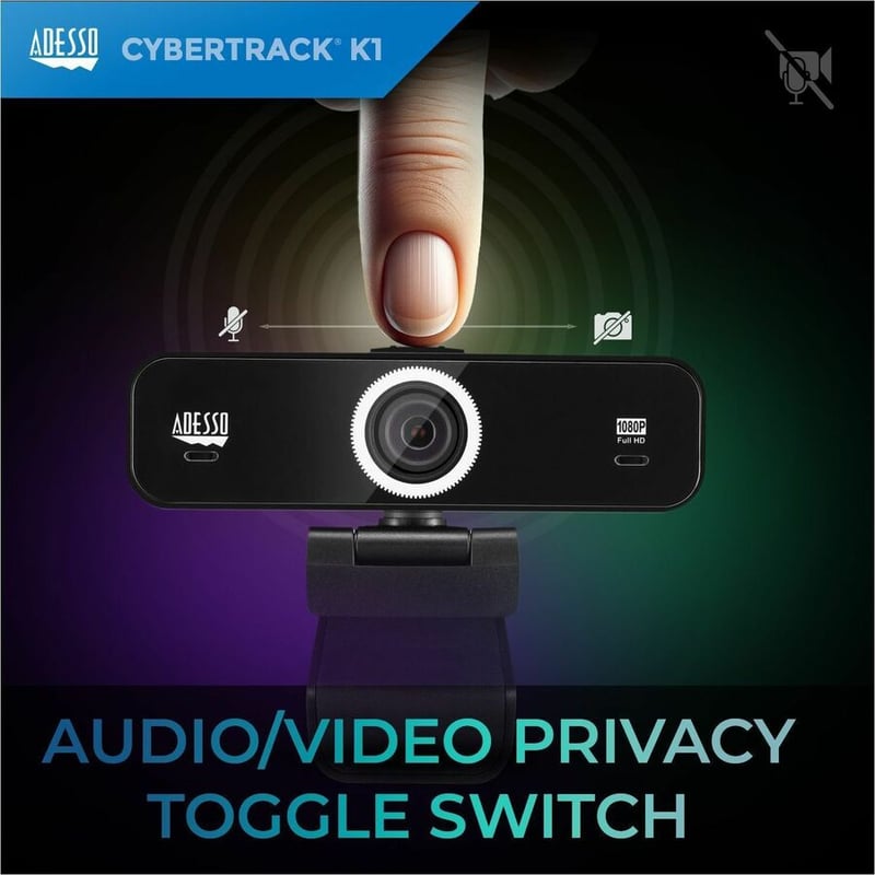 Adesso CyberTrack K1 Webcam - 2.1 Megapixel - 30 fps - USB 2.0 - Thumbnail 3